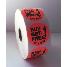 BOGO w/card - 1.5" Red Label Roll